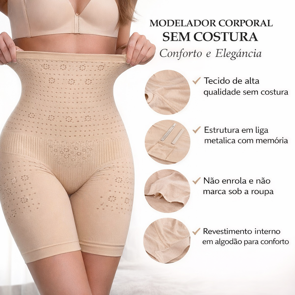Modelador cintura alta sem costura